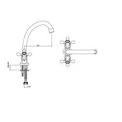 Invena Roma bateria stojąca chrom