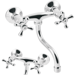 Invena Roma bateria umywalkowo-zlewozmywakowa chrom