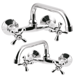 Invena Roma bateria umywalkowo-zlewozmywakowa chrom