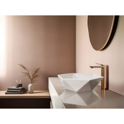 Invena Naksos umywalka nablatowa 54 Cm, geometryczna