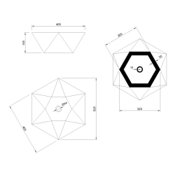 Invena Naksos umywalka nablatowa 54 Cm, geometryczna
