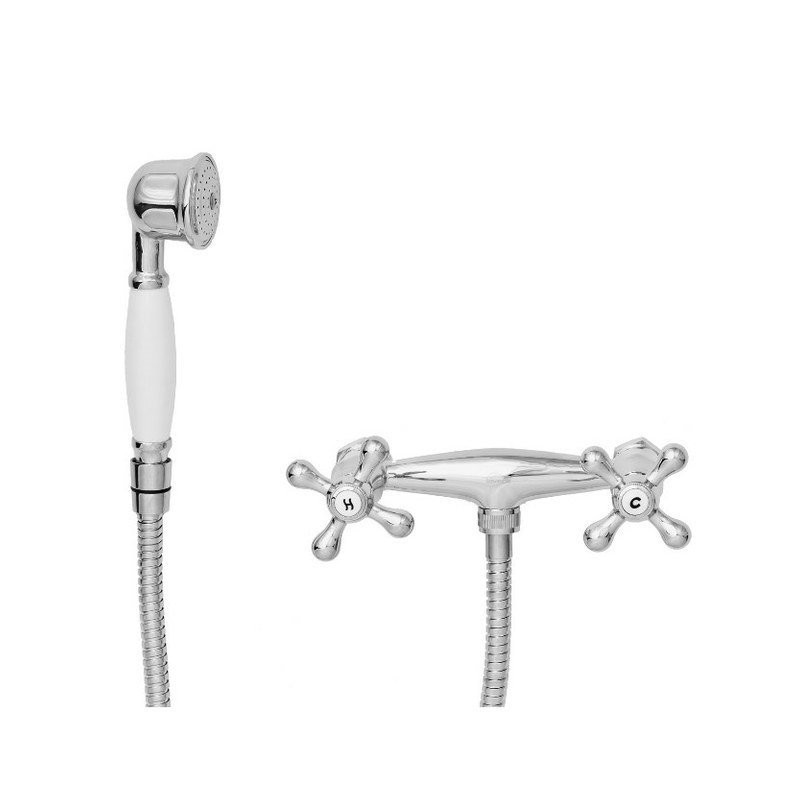 Invena Roma bateria natryskowa ścienna chrom