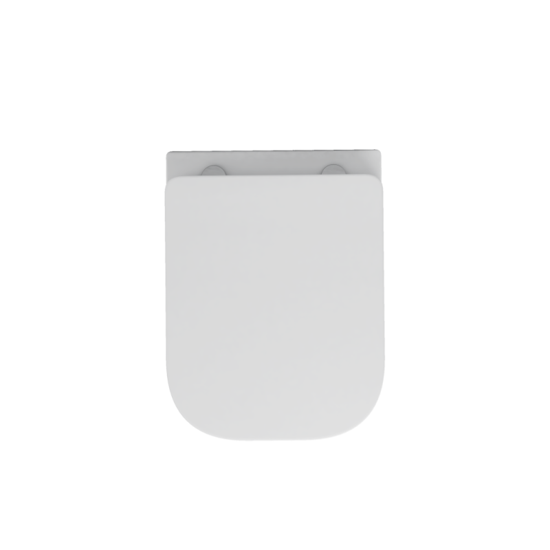 Invena Paros miska wc podwieszana bezkołnierzowa , z deską, kwadratowa