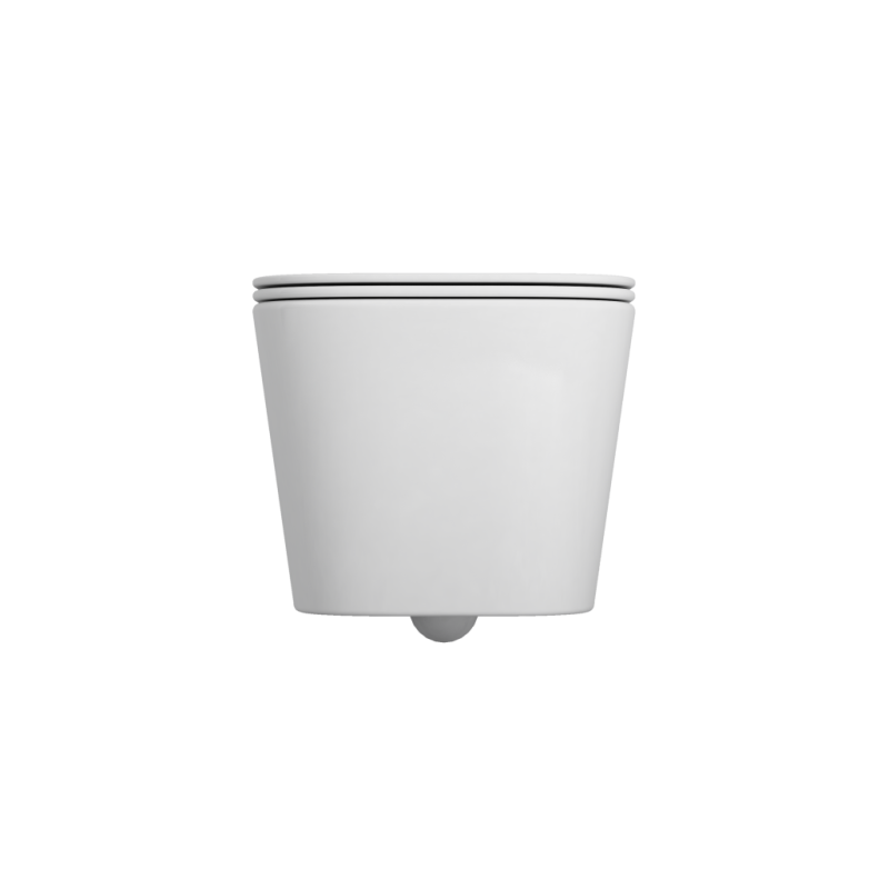 Invena Paros miska wc podwieszana bezkołnierzowa , z deską, kwadratowa