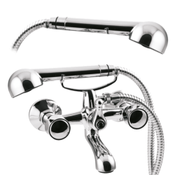 Invena Modena bateria wannowa z widełkami chrom