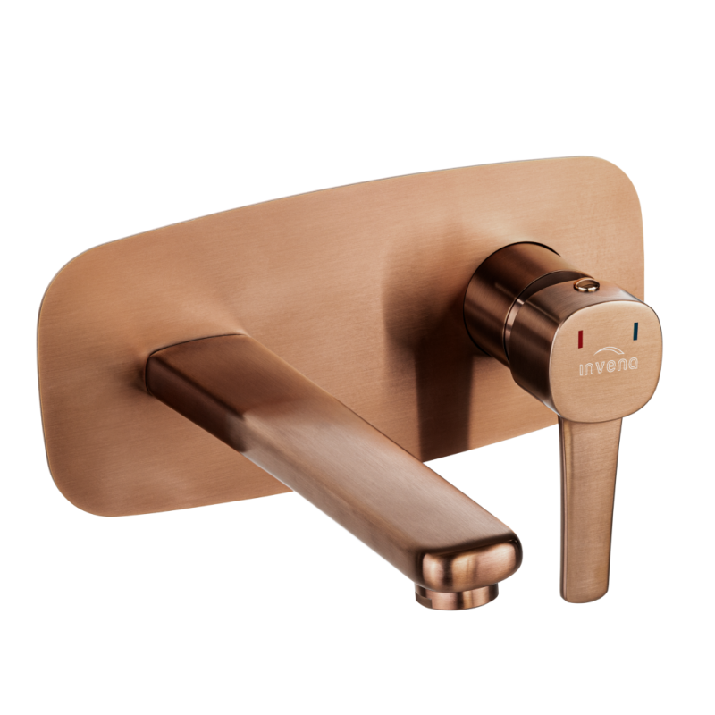 Invena Glamour bateria umywalkowa podtynkowa miedź