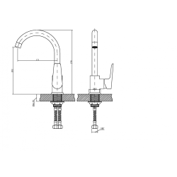Invena Dokos bateria zlewozmywakowa chrom