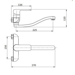 Invena Siros bateria zlewozmywakowa chrom