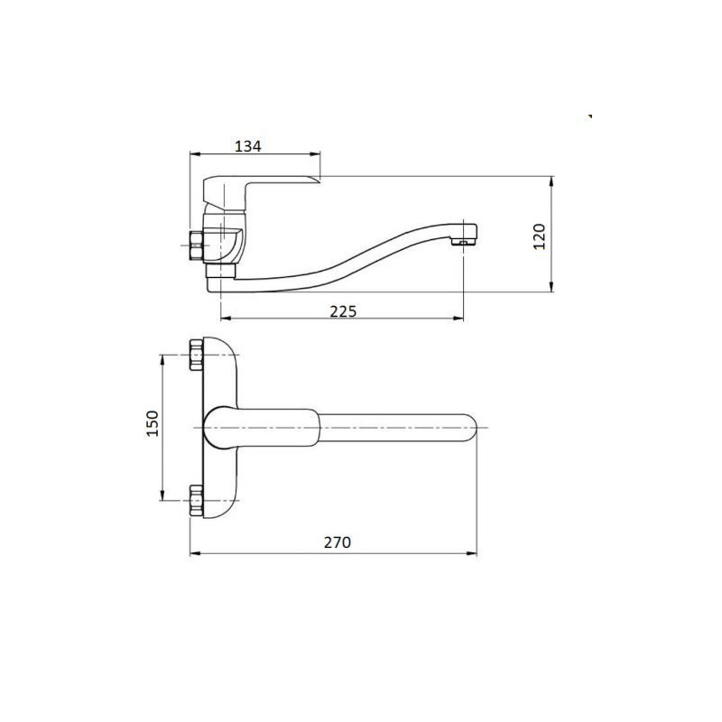 Invena Siros bateria zlewozmywakowa chrom