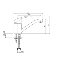 Invena Perea bateria umywalkowa chrom z ruchomą wylewką