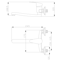 Invena Ava New bateria zlewozmywakowa wylewka 20cm