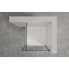 Invena ścianka walk-in ii 110x200cm 8mm shiny-glass czarna