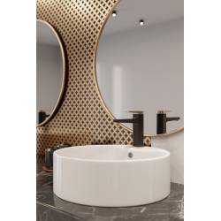 Invena Midnight bateria umywalkowa Black/ Gold Rose