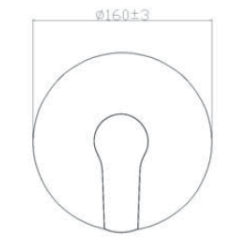 Invena Verso bateria podtynkowa okrągła chrom