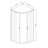 Invena Marbella kabina natryskowa półokrągła 80x80 chrom szkło mrożone