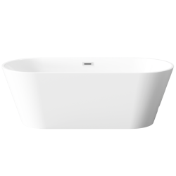 Invena Limnos wanna wolnostojąca 170 cm z syfonem chrom