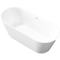 Invena Limnos wanna wolnostojąca 170 cm z syfonem chrom