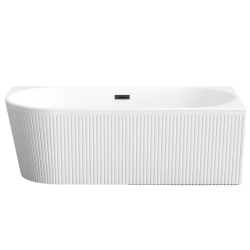 Invena Glamour wanna wanna wolnostojąca, przyścienna, ryflowana 170cm prawa syfon chrom