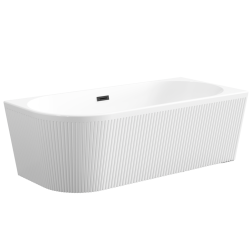 Invena Glamour wanna wanna wolnostojąca, przyścienna, ryflowana 170cm prawa syfon chrom