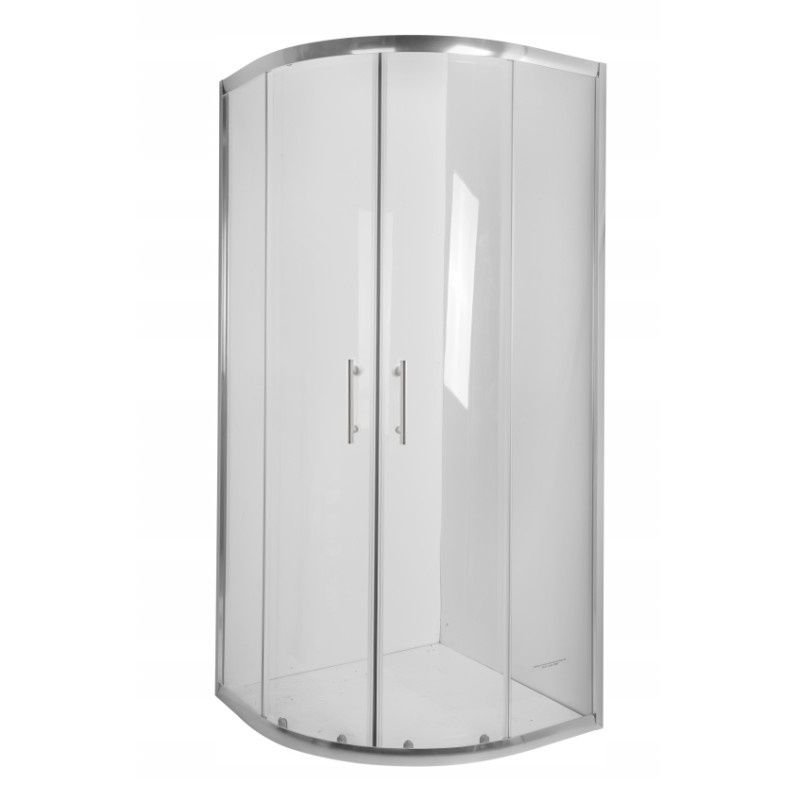 Invena Vitoria kabina kabina natryskowa półokrągła 90x90 chrom szkło transparentne