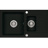 Deante Zorba Zlewozmywak granitowy 1.5-komorowy z ociekaczem nero