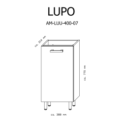 Astor Zestaw Lupo 40 cm szafka z umywalką