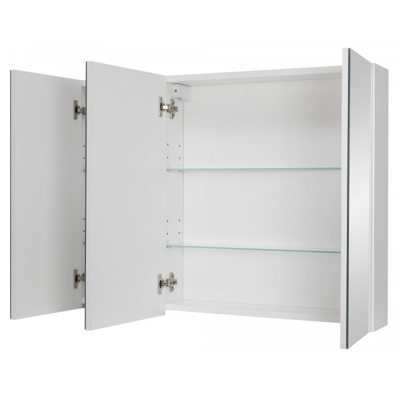 Astor Ida Szafka łazienkowa wisząca biała półka 80 cm biały połysk z lustrem