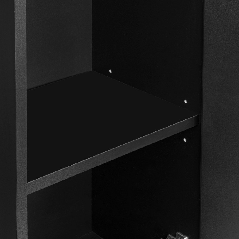 Astor Słupek Łazienkowy Astor AMY 35cm Czarny Ryflowany