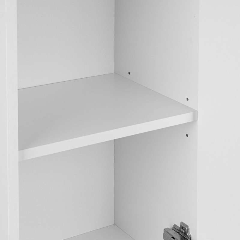 Astor słupek łazienkowy wiszący AMY biały ryflowany 35 cm uchwyt chrom