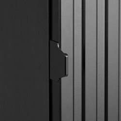 Astor Słupek Łazienkowy Astor AMY 35cm Czarny Ryflowany