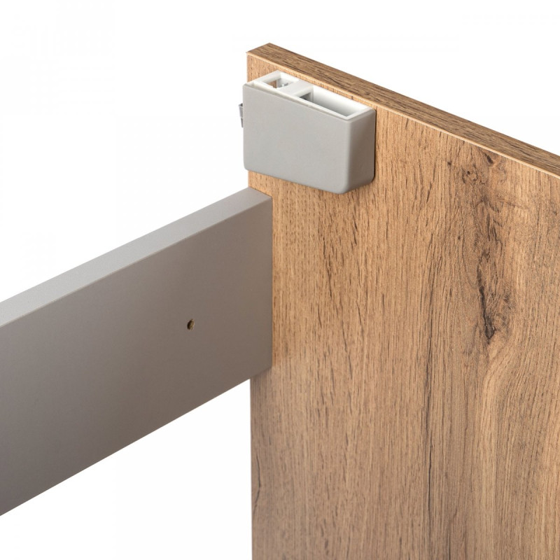 Zestaw Astor Alma: Szafka stojąca z umywalką 80 cm, Czarny Wotan, Drzwiczki