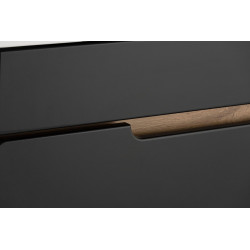 Astor Alma  Zestaw szafka z umywalką 60 cm czarny wotan szuflady