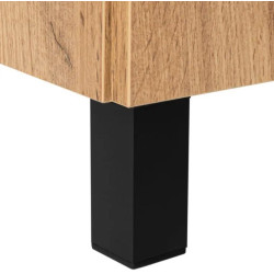 Zestaw szafka z umywalką Astor SOL WOTAN 60 cm szuflady czarne uchwyty