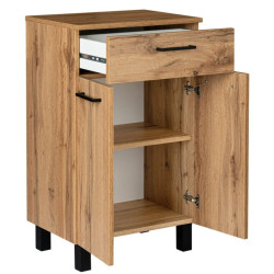 Komoda stojąca Astor LUPO WOTAN 50 cm drzwiczki szuflada czarny uchwyt