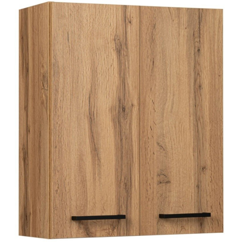 Szafka łazienkowa wisząca ASTOR LUPO WOTAN 50 cm drzwiczki czarne uchwyty