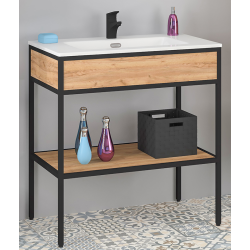 Astor Szafka z umywalkę ceramiczną MODUS 80 cm LOFT