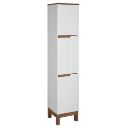 Astor Słupek łazienkowy SPEK 35 cm, biały/dąb country, MDF/cichy domyk