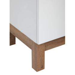 Astor Półsłupek SPEK 35 cm stojący drewno i biel