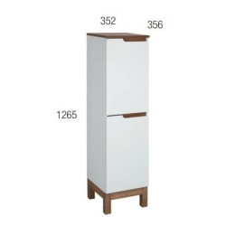 Astor Półsłupek SPEK 35 cm stojący drewno i biel