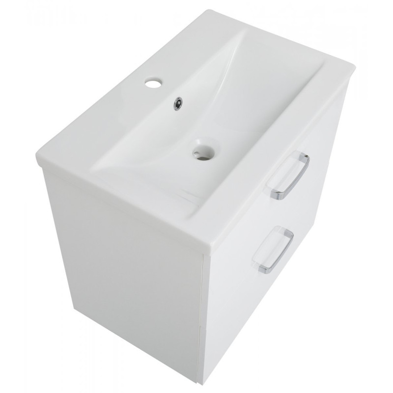 Astor Szafka podwieszana z umywalką TOSCANIA SLIM 60 cm biała