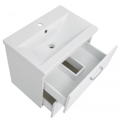 Astor Szafka podwieszana z umywalką TOSCANIA SLIM 60 cm biała