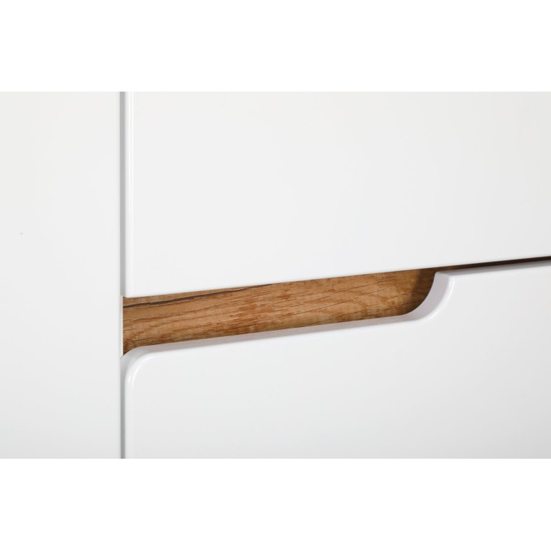 Astor Słupek łazienkowy SPEK 35 cm, biały/dąb country, MDF/cichy domyk