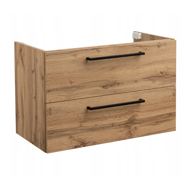 Zestaw łazienkowy ASTOR szafka wisząca z umywalką ASTER 80cm dąb wotan