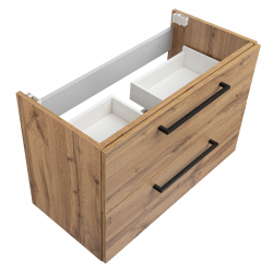 Zestaw łazienkowy ASTOR szafka wisząca z umywalką ASTER 80cm dąb wotan