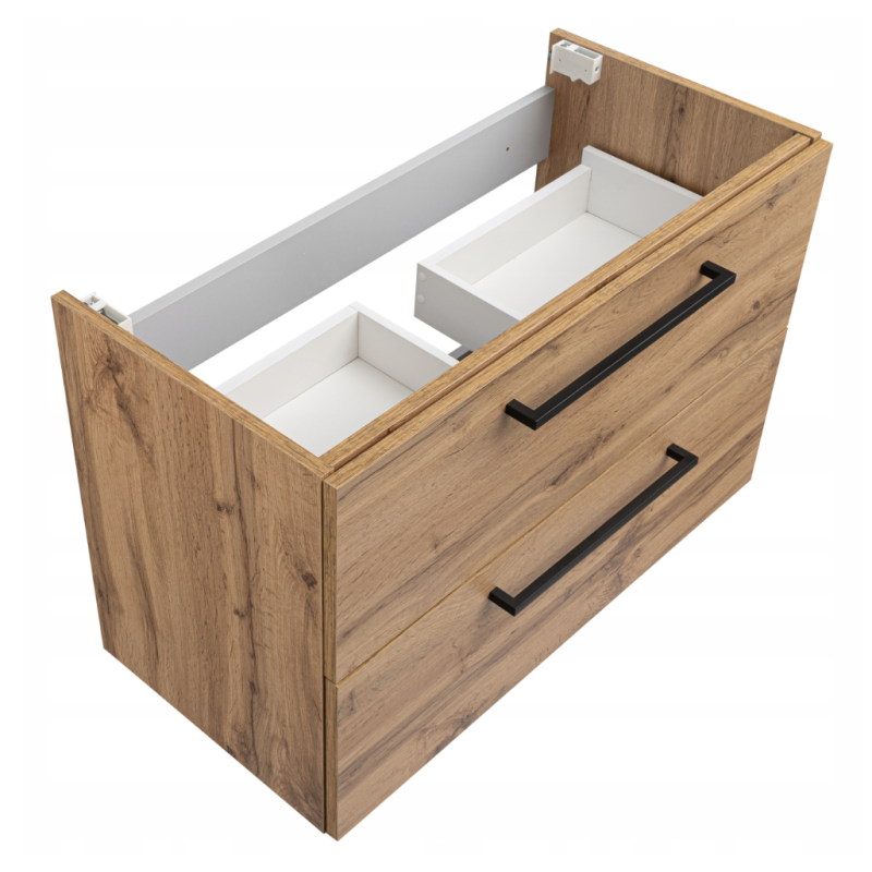 Zestaw łazienkowy ASTOR szafka wisząca z umywalką ASTER 80cm dąb wotan