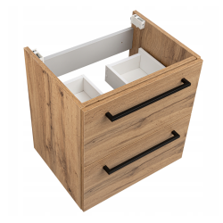 Zestaw łazienkowy ASTOR szafka wisząca z umywalką ASTER 50cm dąb wotan