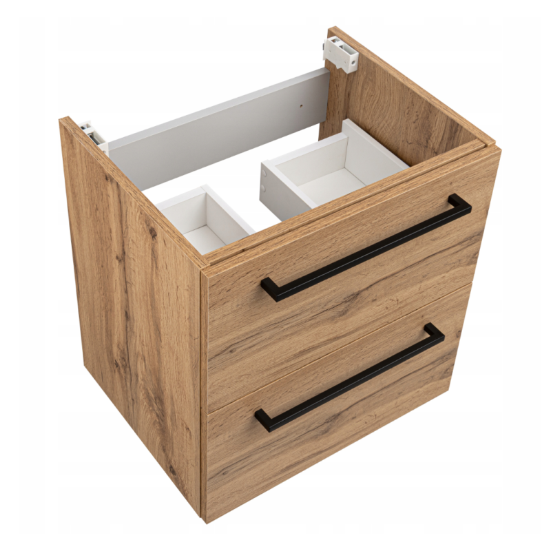 Zestaw łazienkowy ASTOR szafka wisząca z umywalką ASTER 50cm dąb wotan