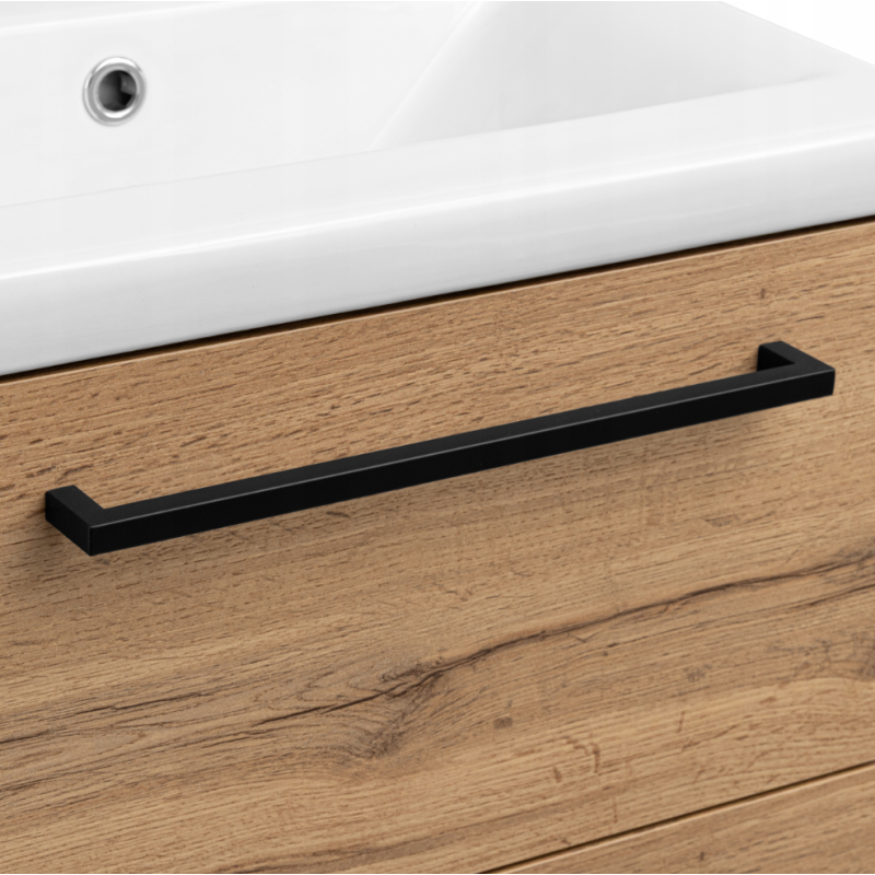 Zestaw łazienkowy ASTOR szafka wisząca z umywalką ASTER 60cm dąb wotan