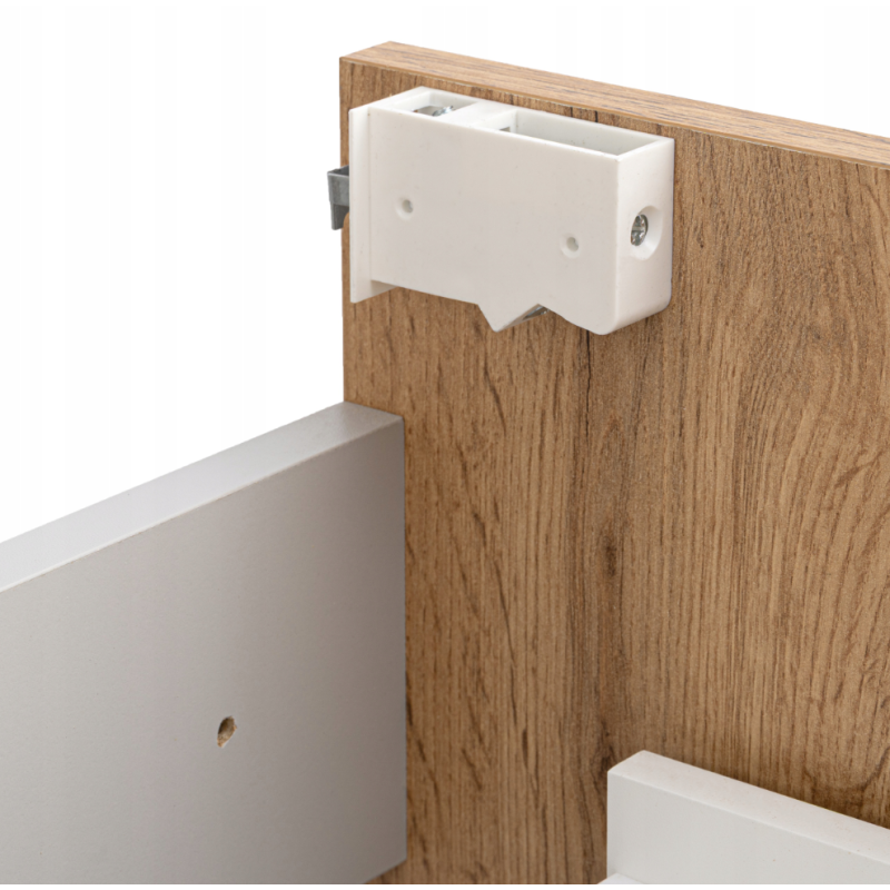 Zestaw łazienkowy ASTOR szafka wisząca z umywalką ASTER 80cm dąb wotan