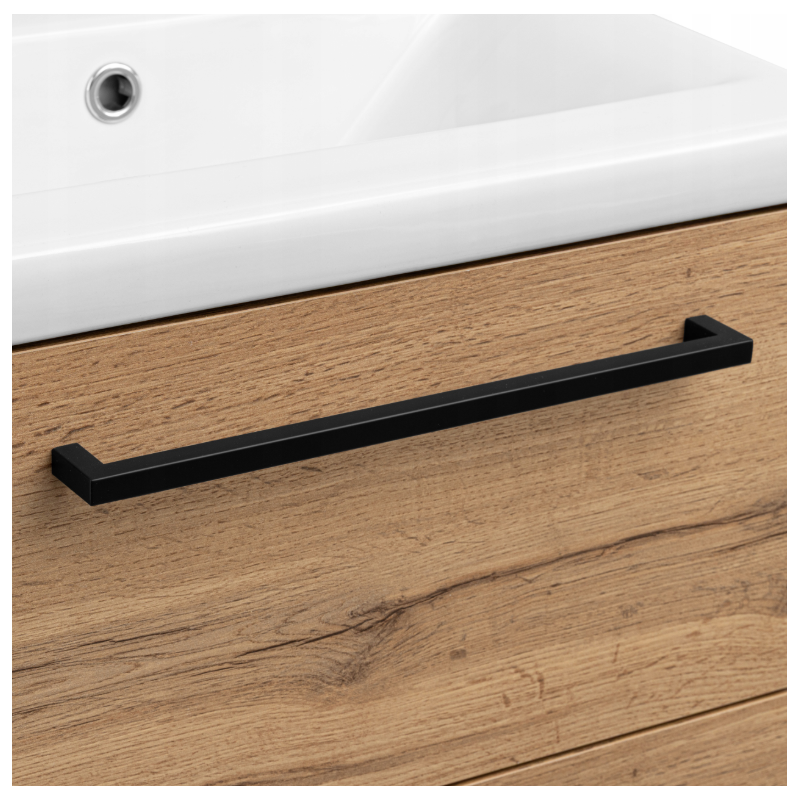 Zestaw łazienkowy ASTOR szafka wisząca z umywalką ASTER 80cm dąb wotan